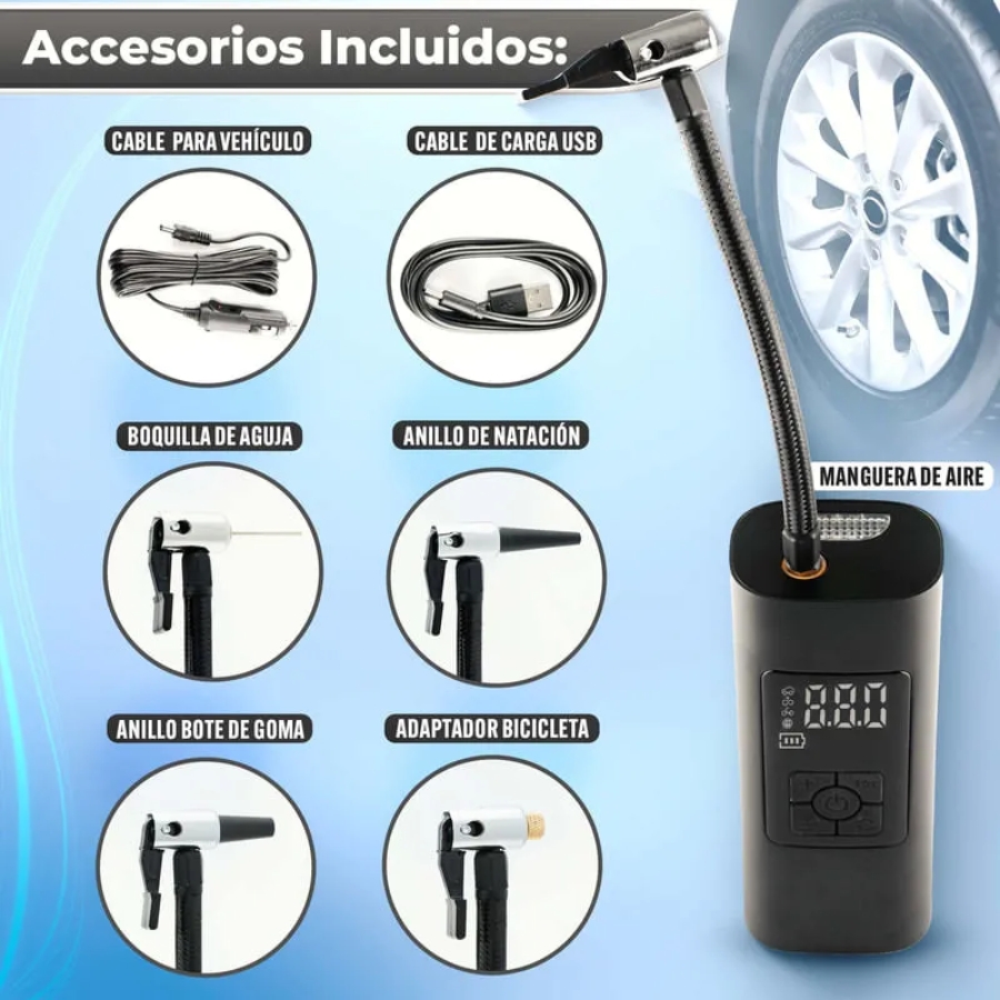 Miniatura 4 de Compresor De Aire Portátil *CARO* CAJA N